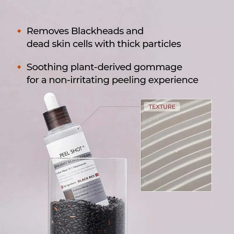 🏆Flash Sale⚡ 50K+ SOLD! Peel Shot Glow Rice Ampoule Duo - Serums for Brightening, Exfoliating, and Moisturizing🌾