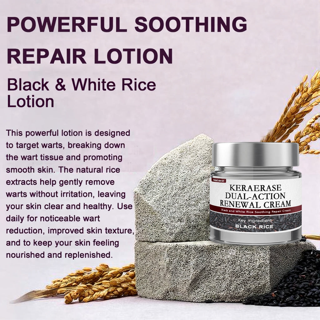 Natravor® Black Rice Skin Repair Essence Cream ⚕️ FDA Certified (Removes warts and skin growths, improves keratin buildup and seborrheic dermatitis, follicular keratosis, age spots, and bruising)