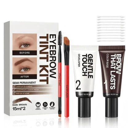 Eyebrow Tint Kit,Long-lasting Waterproof Sweat-proof Eyebrow Dye Paste Set