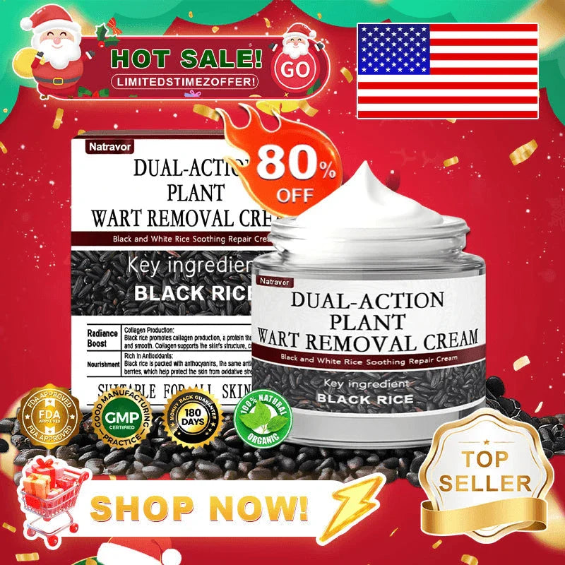 Natravor® Black Rice Skin Repair Essence Cream ⚕️ FDA Certified (Removes warts and skin growths, improves keratin buildup and seborrheic dermatitis, follicular keratosis, age spots, and bruising)