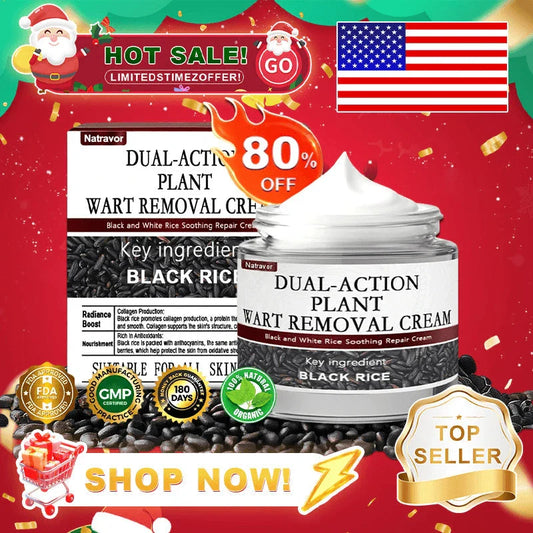 Natravor® Black Rice Skin Repair Essence Cream ⚕️ FDA Certified (Removes warts and skin growths, improves keratin buildup and seborrheic dermatitis, follicular keratosis, age spots, and bruising)