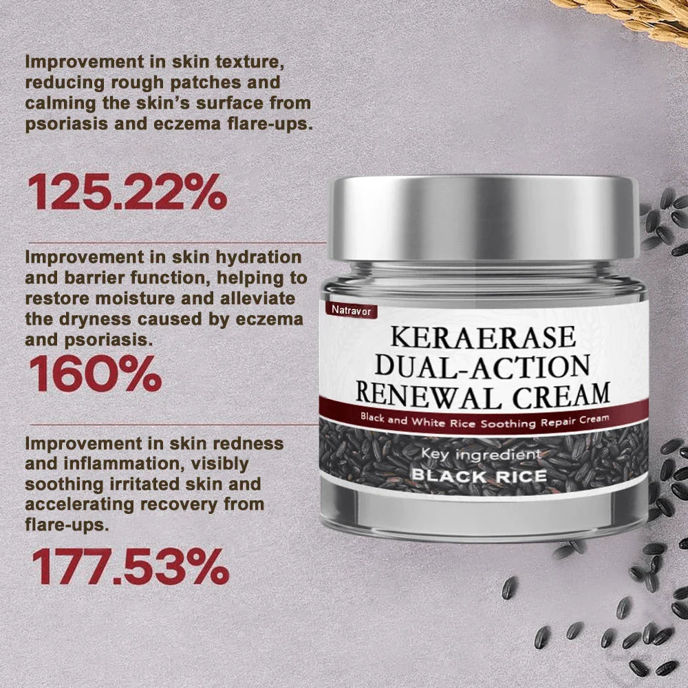 Natravor® Black Rice Skin Repair Essence Cream ⚕️ FDA Certified (Removes warts and skin growths, improves keratin buildup and seborrheic dermatitis, follicular keratosis, age spots, and bruising)